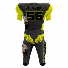 Black Gold Eagle American Football Uniform | Wholesale Custom Sublimat Sublimation Base Black Gold Eagle American Football Uniform | Wholesale Custom Sublimat Sublimation Base