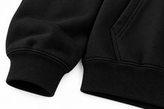 Close-up of the seam stitching of the Pixel Drift black DTF print oversized hoodie
