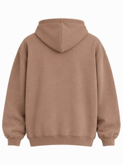 Back view of the Cactus Garden clay DTG print oversized hoodie with plain back