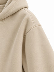 Close-up of the sleeve of the Desert Bloom sand embroidered zip-up hoodie